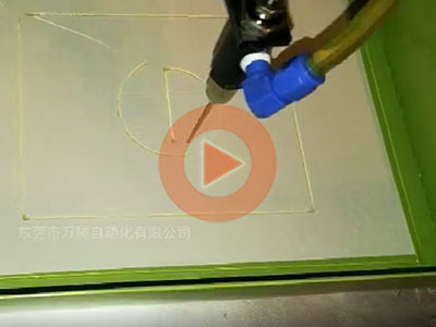 紙品行業(yè)黃膠點(diǎn)膠機(jī)畫(huà)膠案例