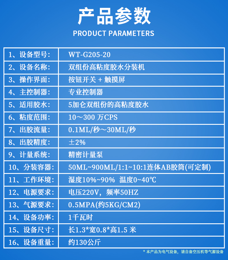 雙組份膠水分裝機